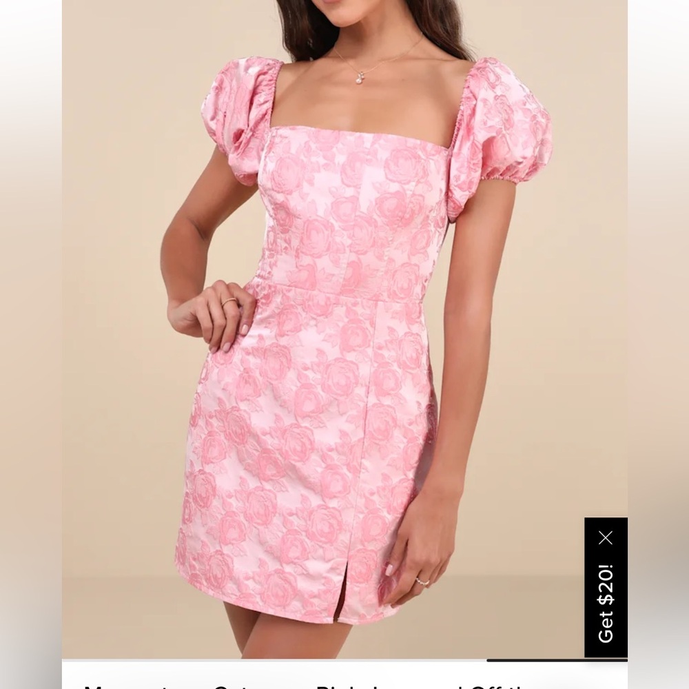 Floral Pink lulus dress NWT large